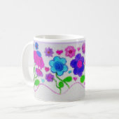 Waterverf Bloem Geschenkmok Koffiemok (Voorkant links)