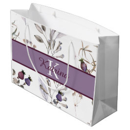 Waterverf Bloem Geschenktas met Monogram Groot Cadeauzakje
