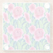 Waterverf Bloem Glas Onderzetter (Achterkant)