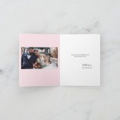 Waterverf Bloem Goud Lijst trouwfoto Bedankkaart (Binnen)