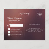 Waterverf Bloem & Goud Schrift Trouw RSVP Antwoord Uitnodiging Briefkaart (Achterkant)