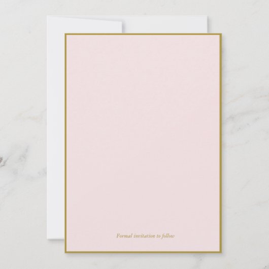 Waterverf bloem grens Foto Opslaan datum Save The Date (Achterkant)