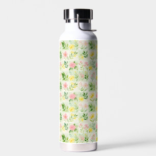 Waterverf Bloem Grid Patroon Waterfles