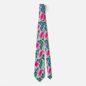 Waterverf Bloem Halsdoek Stropdas (Voorkant)