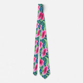 Waterverf Bloem Halsdoek Stropdas (Achterkant)