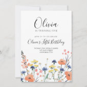 Waterverf bloem kaart (Voorkant)