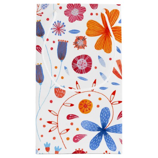 Waterverf Bloem Klein Cadeauzakje (Achterkant)