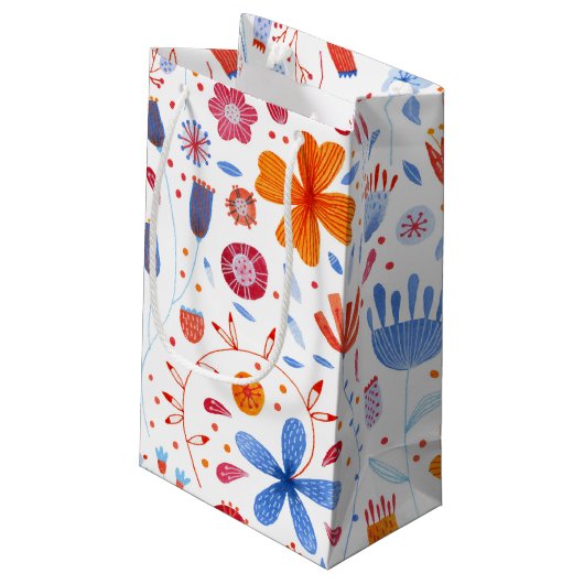 Waterverf Bloem Klein Cadeauzakje (Achterkant Gekanteld)