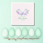 Waterverf Bloem Konijn Poten Paas Papier Servet