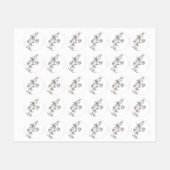 Waterverf bloem labels (Vel)