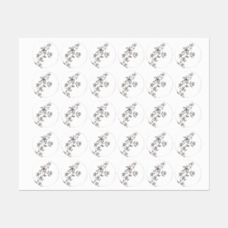 Waterverf bloem labels