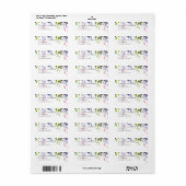 Waterverf Bloem Lent Etiket (Full Sheet)
