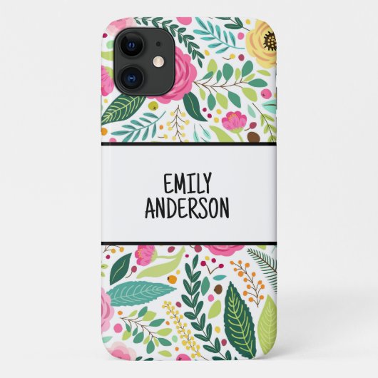 waterverf, bloem, lente, wilde bloem, natuur kunst Case-Mate iPhone case (Achterkant)