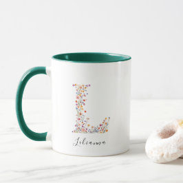 Waterverf Bloem Letter L Monogram & Aangepaste Naa Mok