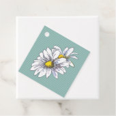 Waterverf Bloem Madelief Eendenei Blauw Boho Bedankjes Labels (In situ)