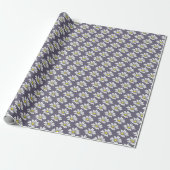 Waterverf Bloem Madeliefje Lavendel Boho Cadeaupapier (Uitgerold)