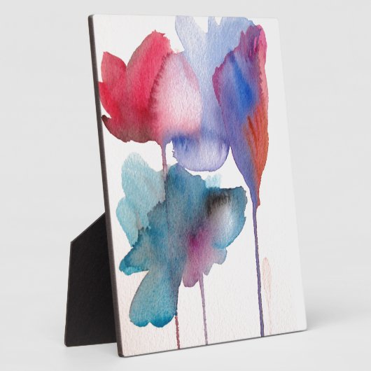 Waterverf bloem modern bloemontwerp fotoplaat (Zijkant)