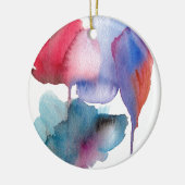 Waterverf bloem modern bloemontwerp keramisch ornament (Links)