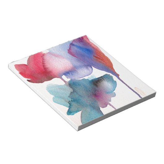 Waterverf bloem modern bloemontwerp notitieblok (Schuin)