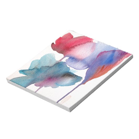 Waterverf bloem modern bloemontwerp notitieblok (Linkerzijde)