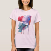 Waterverf bloem modern bloemontwerp t-shirt (Voorkant)