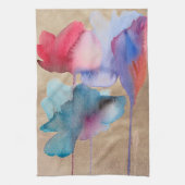Waterverf bloem modern bloemontwerp theedoek (Verticaal)