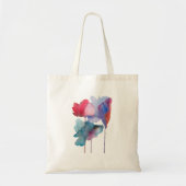 Waterverf bloem modern bloemontwerp tote bag (Voorkant)