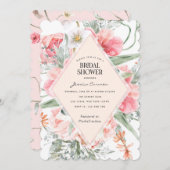 Waterverf bloem modern lentestuin trendy show kaart (Voorkant / Achterkant)