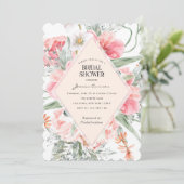 Waterverf bloem modern lentestuin trendy show kaart (Staand voorkant)