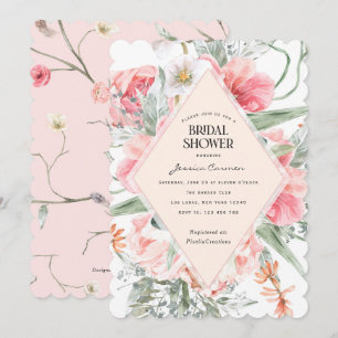 Waterverf bloem modern lentestuin trendy show kaart