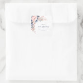 Waterverf Bloem Moderne Script 60ste Verjaardag Vierkante Sticker (Tas)
