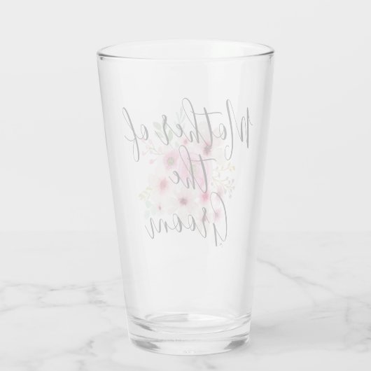 Waterverf Bloem Moeder Van De Bruidegom Bruiloft F Glas (Achterkant)