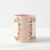 Waterverf Bloem Monogram I Aangepaste Gouden Initi Mok (Midden)