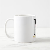 Waterverf Bloem Monogram Koffiekop Koffiemok (Links)