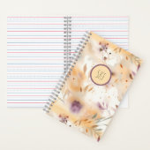 Waterverf Bloem Monogram Notitieboek (Binnen)
