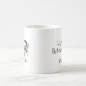 Waterverf bloem monogram pensioen koffie mok (Center)