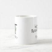 Waterverf bloem monogram pensioen koffie mok (Center)