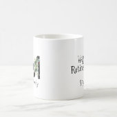 Waterverf bloem monogram pensioen koffie mok (Center)