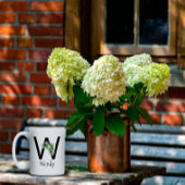 Waterverf bloem monogram pensioen koffie mok