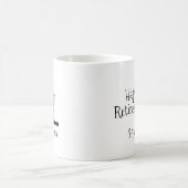 Waterverf bloem monogram pensioen koffie mok (Center)