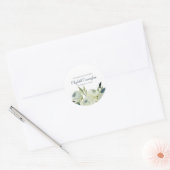 Waterverf bloem monumentaal bloem ronde sticker (Envelop)