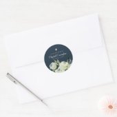 Waterverf bloem monumentaal bloem ronde sticker (Envelop)