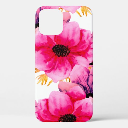 Waterverf bloem naadloze patroonachtergrond, beau Case-Mate iPhone case (Achterkant)