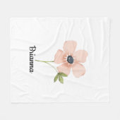 Waterverf Bloem Naam Blozend Fleece Deken (Voorkant (Horizontaal))