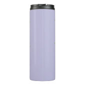 Waterverf Bloem, Naam & Monogram op Lavendel Thermosbeker (Achterkant)