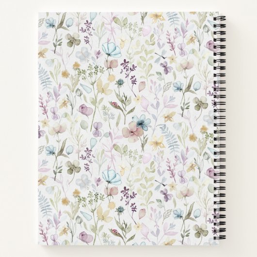 Waterverf bloem notitieboek (Achterkant)