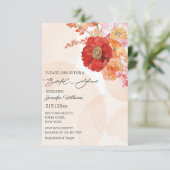  waterverf bloem orange bruidsmeisjesfeest  kaart (Staand voorkant)