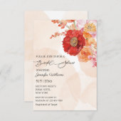  waterverf bloem orange bruidsmeisjesfeest  kaart (Voorkant / Achterkant)