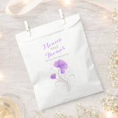 waterverf bloem paars grijze tassen voor bruiloft bedankzakje (Geknipt)