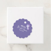 Waterverf bloem paarse vlinder bruidsdouche  bedankjes labels (In situ)